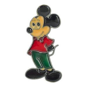 Disney Vintage Mickey Mouse Stained Glass 5" Sun Catcher Window Ornament